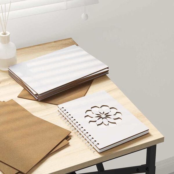 vidaXL Skreyting spj&ouml;ld 50 pcs Hv&iacute;tt 15 x 21 x 0.27 cm Samsettur vi&eth;ur