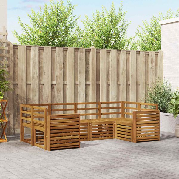 vidaXL S&oacute;fasett 6 pcs N&aacute;tt&uacute;rulegur Hrein akas&iacute;utr&eacute;