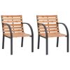 vidaXL Gar&eth;st&oacute;lar 2 stk Solid Wood Fir
