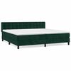 vidaXL H&oacute;lfa&eth; Springr&uacute;m me&eth; D&yacute;nu D&ouml;kkgr&aelig;nt 200x200 cm Flauel