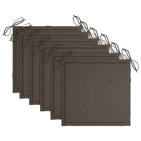 vidaXL fellanlegir &uacute;tist&oacute;lar 6 stk me&eth; p&uacute;&eth;um Gegnheill Akas&iacute;uvi&eth;ur