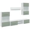 vidaXL 5 stykki sj&oacute;nvarpst&aelig;ki me&eth; LED l&yacute;singu Olive Green