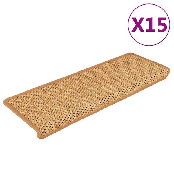 vidaXL Sj&aacute;lfl&iacute;mandi &THORN;repamottur S&iacute;sal&uacute;tlit 15 stk. 65x25cm S&iacute;sal