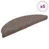 vidaXL Stigamottur sj&aacute;lfl&iacute;mandi 5 stk 56x17x3 cm beige h&aacute;lfhringlaga