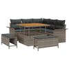 vidaXL Gar&eth;s&oacute;fa sett me&eth; p&uacute;&eth;i me&eth; geymslu me&eth; kodda 8 pcs Gr&aacute;r