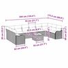 vidaXL Gar&eth;s&oacute;fa sett me&eth; geymslu 11 pcs Gr&aacute;r p&oacute;l&yacute;rattan
