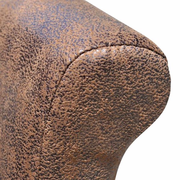 vidaXL Borðstofustólar 4 stk. Brúnir Leðurlíki