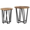 vidaXL Hli&eth;arbor&eth;ssett 2 pcs Gamall vi&eth;ur og svart