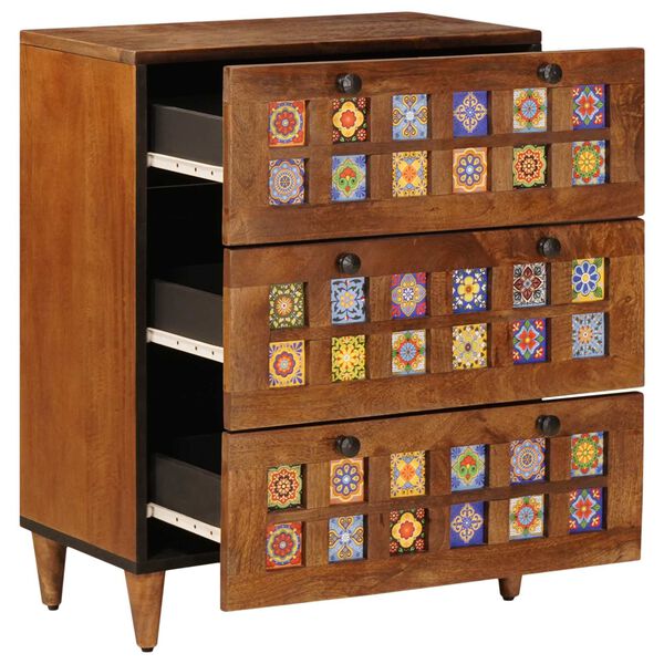 vidaXL Vi&eth;beinteyfla Valhnota 60 x 33 x 75 cm Hart mang&oacute;tr&eacute;