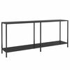 331703 vidaXL Veggbor&eth; Svart 180x35x75,5 cm Hert Gler