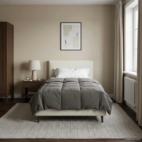 vidaXL Sumars&aelig;ng S&iacute;&eth;la&eth; Lj&oacute;sgr&aacute;r 135 x 220 cm M&iacute;kr&oacute;f&iacute;ber