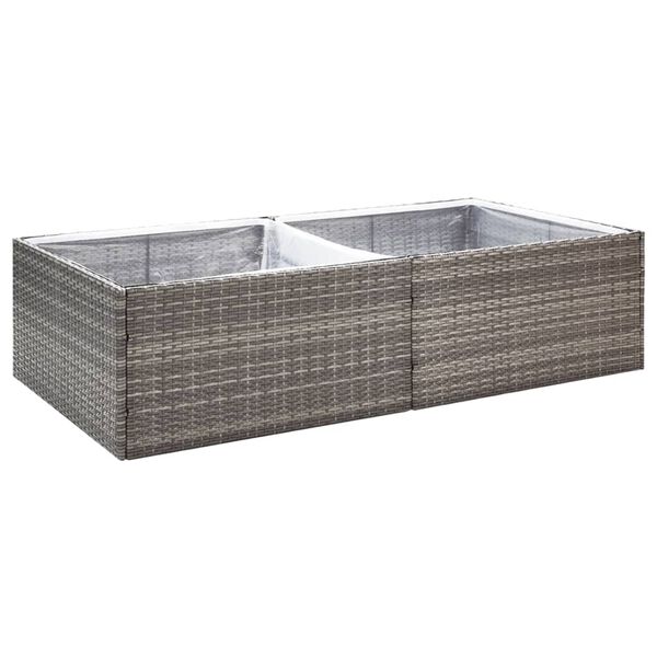 vidaXL Gar&eth;ker Gr&aacute;tt 157x80x40 cm P&oacute;l&yacute;rattan