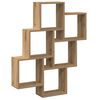 vidaXL Wall Cube Hilla Handverks eik 78x15x93 cm verkfr&aelig;&eth;ingur