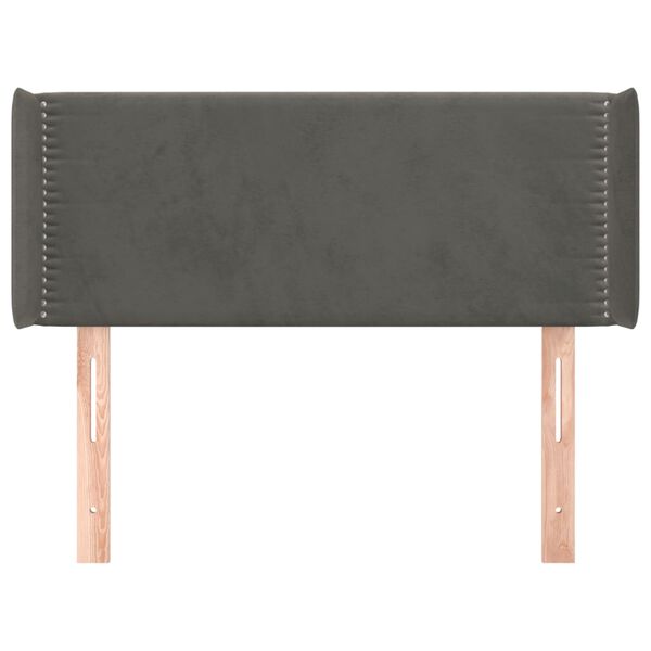 vidaXL H&ouml;f&eth;agafl me&eth; Eyrum 83x16x78/88 cm D&ouml;kkgr&aacute;tt Flauel