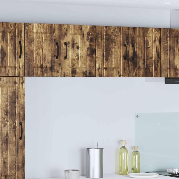 vidaXL Elb&uacute;&eth;afj&ouml;lbreyttar Vegghengt 2 pcs Rau&eth;-eik 60 x 31 x 40 cm