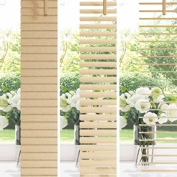 vidaXL Venes&iacute;skur blindur L&eacute;tt br&uacute;nn me&eth; mynstri 213 x 40 cm PVC