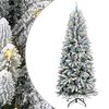vidaXL Gervi j&oacute;latr&eacute; me&eth; 300 LED Hv&iacute;tt 240 cm PVC, Plast, St&aacute;l og PE