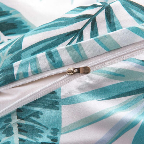 vidaXL sængurverasett Leaves Green 140x200/60x70 cm