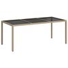 vidaXL Gar&eth;bor&eth; Drappa&eth; 190x90x75 cm Hert Gler og P&oacute;l&yacute;rattan