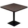 vidaXL B&iacute;str&oacute;bor&eth; MDF og St&aacute;lferningur 80x80x75 cm D&ouml;kk&ouml;skugr&aacute;r