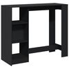 vidaXL Barbor&eth; me&eth; Geymslurekka Svart 124x46x103,5 cm Samsettur Vi&eth;ur