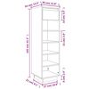 vidaXL Skóskápur 30x34x105 cm Gegnheil Fura