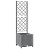 vidaXL Gr&oacute;&eth;urkassi me&eth; Rimlagrind 40x40x136 cm Lj&oacute;sgr&aacute;tt PP