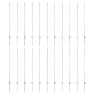 vidaXL Gir&eth;ingarp&oacute;stur 22 pcs Silfur 160 cm St&aacute;l