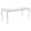 vidaXL Bor&eth;stofubor&eth; 179x89x81 cm H&aacute;glans Hv&iacute;tt