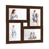 vidaXL Myndarammar &aacute; 4x(13x18 cm) Mynd D&ouml;kkbr&uacute;nn MDF