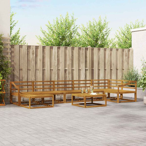 vidaXL &Uacute;ti s&oacute;fasett 8 pcs N&aacute;tt&uacute;rulegur Hrein akas&iacute;utr&eacute;