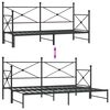 vidaXL Daybed me&eth; r&uacute;llu &aacute;n d&yacute;nu Svartur 90x200 cm St&aacute;l