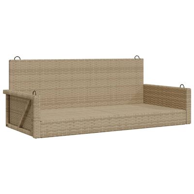 vidaXL Rólubekkur Drapplituð 119x56x48 cm Pólýrattan