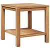 vidaXL S&oacute;fabor&eth; me&eth; geymslu Br&uacute;nn 45 x 45 x 45 cm Solid teak vi&eth;ur