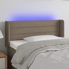 vidaXL LED höfuðgafl Taupe 93x16x78/88 cm Efni