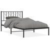 vidaXL R&uacute;mgrind &uacute;r M&aacute;lmi &aacute;n D&yacute;nu me&eth; H&ouml;f&eth;agafli Sv&ouml;rt 107x203 cm