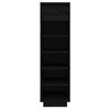 vidaXL Skóskápur Svartur 34x30x105 cm Gegnheil Fura