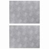 vidaXL Stigaplata R&eacute;tthyrningur 2 pcs Silfur 40 x 30 cm &Aacute;l
