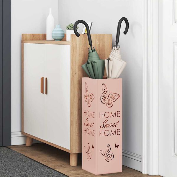 vidaXL Regnhlífastendur Bleikur 15.5 x 15.5 x 49 cm metal