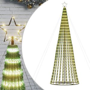 vidaXL J&oacute;latr&eacute;slj&oacute;skeila 688 LEDs Hl&yacute; Hv&iacute;t 300 cm