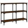 vidaXL Veggbor&eth; Br&uacute;nn Eikarlitur 100x29x75 cm Samsettur Vi&eth;ur