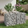 vidaXL Gabion h&aelig;kka&eth; r&uacute;m Silfur 100 x 50 x 60 cm Galvaniserad st&aacute;l