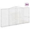 vidaXL Bogadreginn Grj&oacute;tkassi 4 stk. 400x30x200/220 cm Sinkh&uacute;&eth;a&eth; J&aacute;rn