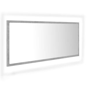 vidaXL LED Ba&eth;herbergisspegill Steypugr&aacute;r 100x8,5x37 cm Sp&oacute;naplata