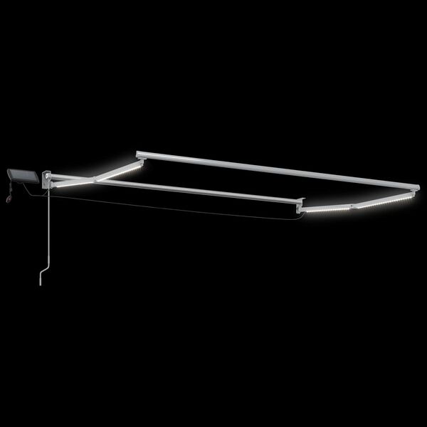 vidaXL Handvirkar mark&iacute;sur me&eth; LED l&yacute;singu Gulur og hv&iacute;tur 3,5 x 2 m