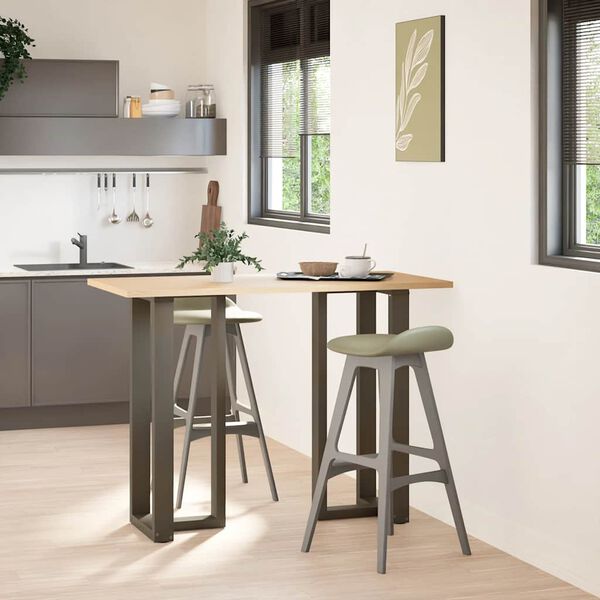 vidaXL barbor&eth;sf&aelig;tur T-laga 2 stk svart 50x35x(100-101) cm st&aacute;l