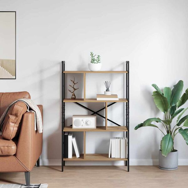 vidaXL Hilla Artisan Eik 75 x 30 x 123,5 cm Samsettur vi&eth;ur