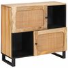 vidaXL Vi&eth;beinteyfla me&eth; geymslu Br&uacute;nn 80 x 33 x 75 cm Hart mang&oacute;tr&eacute;