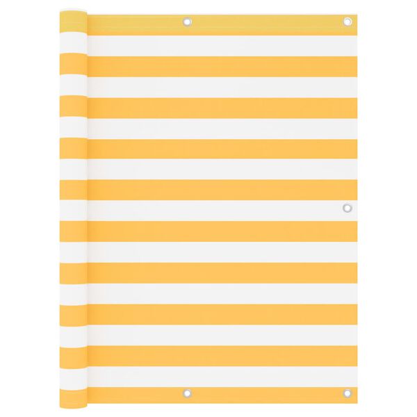 vidaXL Svalaskilrúm Hvítt og Gult 120x400 cm Oxfordefni