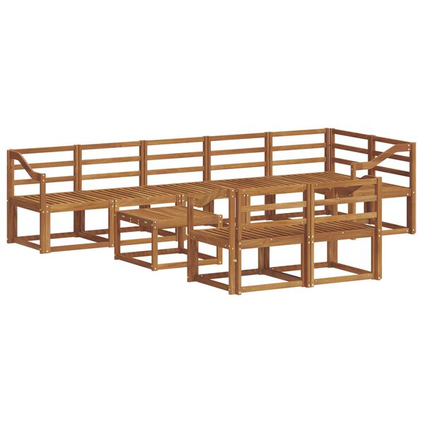 vidaXL &Uacute;ti s&oacute;fasett 9 pcs N&aacute;tt&uacute;rulegur Hrein akas&iacute;utr&eacute;